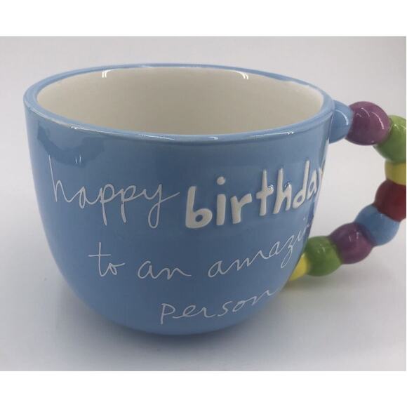 Mug Coffee Soup Tea Happy Birthday Sandra Magsamen Large 20 Ounce Blue - Picture 3 of 6
